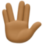 vulcan salute: medium-dark skin tone on Facebook