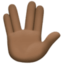 vulcan salute: dark skin tone on Facebook