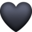 black heart on Facebook