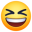 grinning squinting face on Facebook
