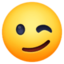 winking face on Facebook