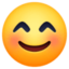 smiling face with smiling eyes on Facebook
