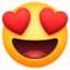 smiling face with heart-eyes on Facebook