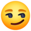 smirking face on Facebook