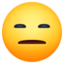 expressionless face on Facebook