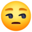 unamused face on Facebook
