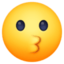 kissing face on Facebook
