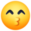kissing face with smiling eyes on Facebook