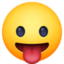 face with tongue on Facebook