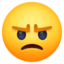 angry face on Facebook