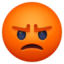 enraged face on Facebook