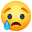 crying face on Facebook