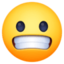 grimacing face on Facebook