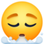 face exhaling on Facebook