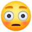 flushed face on Facebook