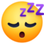 sleeping face on Facebook