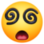 face with spiral eyes on Facebook