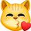 kissing cat on Facebook