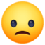 slightly frowning face on Facebook