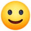 slightly smiling face on Facebook