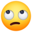 face with rolling eyes on Facebook