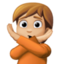 person gesturing NO: medium-light skin tone on Facebook