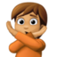 person gesturing NO: medium skin tone on Facebook