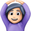 woman gesturing OK: light skin tone on Facebook