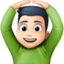 man gesturing OK: light skin tone on Facebook