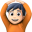 person gesturing OK: light skin tone on Facebook