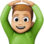 man gesturing OK: medium-light skin tone on Facebook