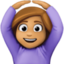 woman gesturing OK: medium skin tone on Facebook