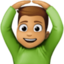 man gesturing OK: medium skin tone on Facebook