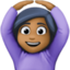 woman gesturing OK: medium-dark skin tone on Facebook