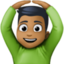 man gesturing OK: medium-dark skin tone on Facebook