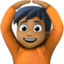 person gesturing OK: medium-dark skin tone on Facebook