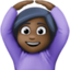 woman gesturing OK: dark skin tone on Facebook