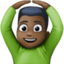 man gesturing OK: dark skin tone on Facebook
