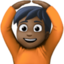 person gesturing OK: dark skin tone on Facebook