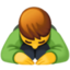 man bowing on Facebook