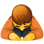 person bowing on Facebook