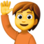 person raising hand on Facebook