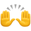 raising hands on Facebook
