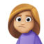 woman pouting: medium-light skin tone on Facebook