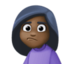 woman pouting: dark skin tone on Facebook