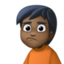 person pouting: dark skin tone on Facebook