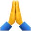 folded hands on Facebook