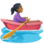 woman rowing boat: medium-dark skin tone on Facebook