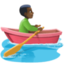 man rowing boat: dark skin tone on Facebook