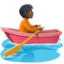 person rowing boat: dark skin tone on Facebook